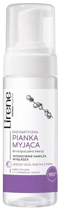 Lirene Lirene Pielęgnacja Oczyszczająca Ultra - nawilżająca pianka enzymatyczna Jagody Acai 150ml