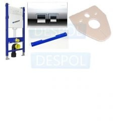 Geberit GSI Norm Zestaw Stelaż podtynkowy z miską Wc wiszącą i deską wolnoopadającą UP100 (861211 +MS8611CN +111.153.00.1 +111.813.00.1 +115.135.21.1) in.000Z177