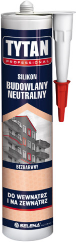 Selena TYTAN Silikon budowlany neutralny bezbarwny 280ml SIT-BUN-XX-028