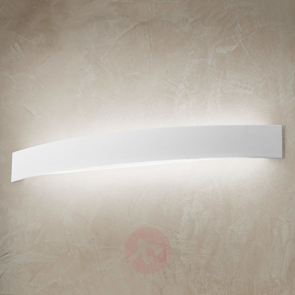 Linea Light Wygięta lampa ścienna LED CARLO w bieli