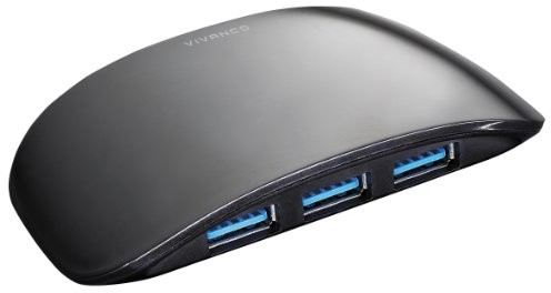 VIVANCO USB 3.0 Hub (4-Port Aktywny, zasilacz sieciowy w zestawie) Czarny 4008928366631