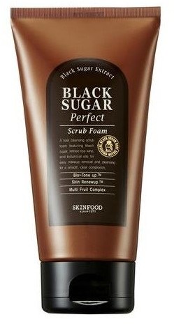 SKINFOOD SKINFOOD Black Sugar perfect scrub foam Złuszczająca pianka do twarzy 180ml