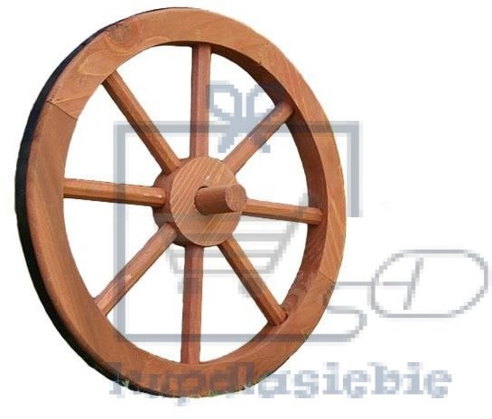 Garthen Koło drewniane Ghana Garth - stylowa rustykalna dekoracja 35 cm