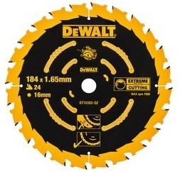 DeWalt tarcza tnąca EXTREME do pilarek sieciowych 184x16 mm 24 zęby DT10302