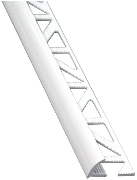 Cezar STANDERS Profil do glaury zewnetrzny półokrągły Aluminium 10 mm / 2.5 m Biały