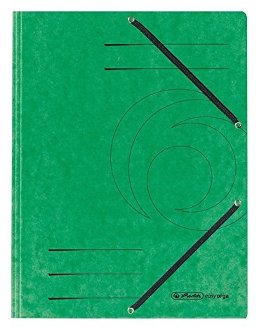 Herlitz 10843894 teczka z gumką A4, karton, 25 sztuk, zielona 10843894