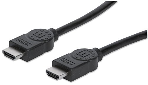 Manhattan 354097 Ultra High Speed kabel HDMI 8K@60Hz HEC Dynamic HDR VRR QMS QFT ALLM eARC 3D wtyczka HDMI na wtyczce ekranowana 1 m czarna