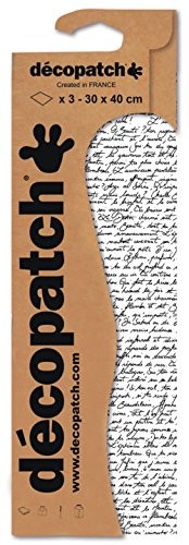 Clairefontaine c770o papier decopatch, trójpak czarno-biały na gazety C771O