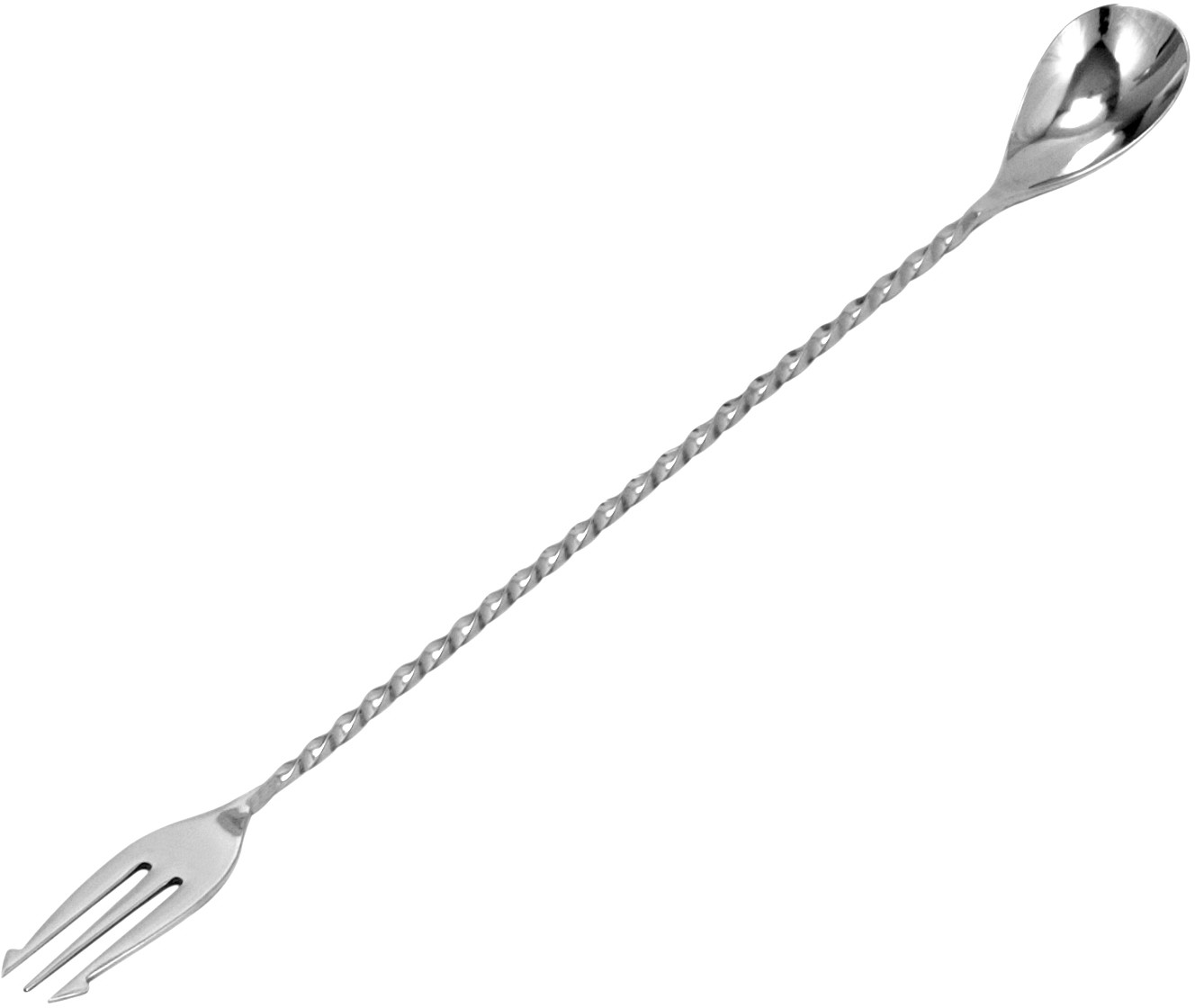 BAREQ Łyżka barmańska z widelcem 400 mm, inox | BPR-40S BPR-40S