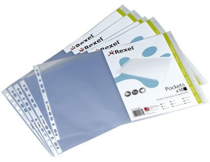 Rexel 22443190 plastikowa koszulka DIN A3 A3 poprzecznego wytłaczane PP 80 My zawartość: 10 szt.