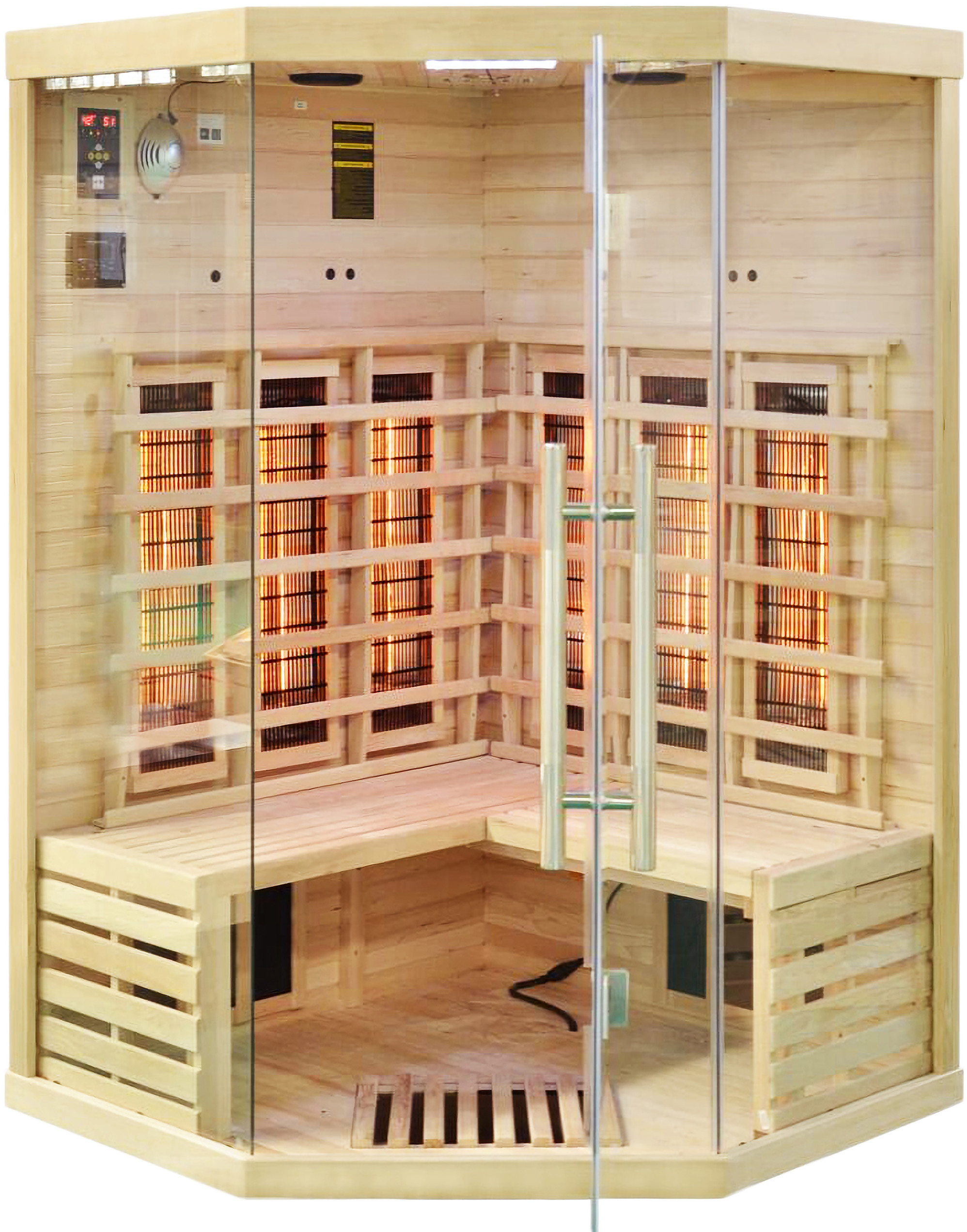 Home&Garden Sauna infrared narożna EA2CR Natural z koloroterapią 164352