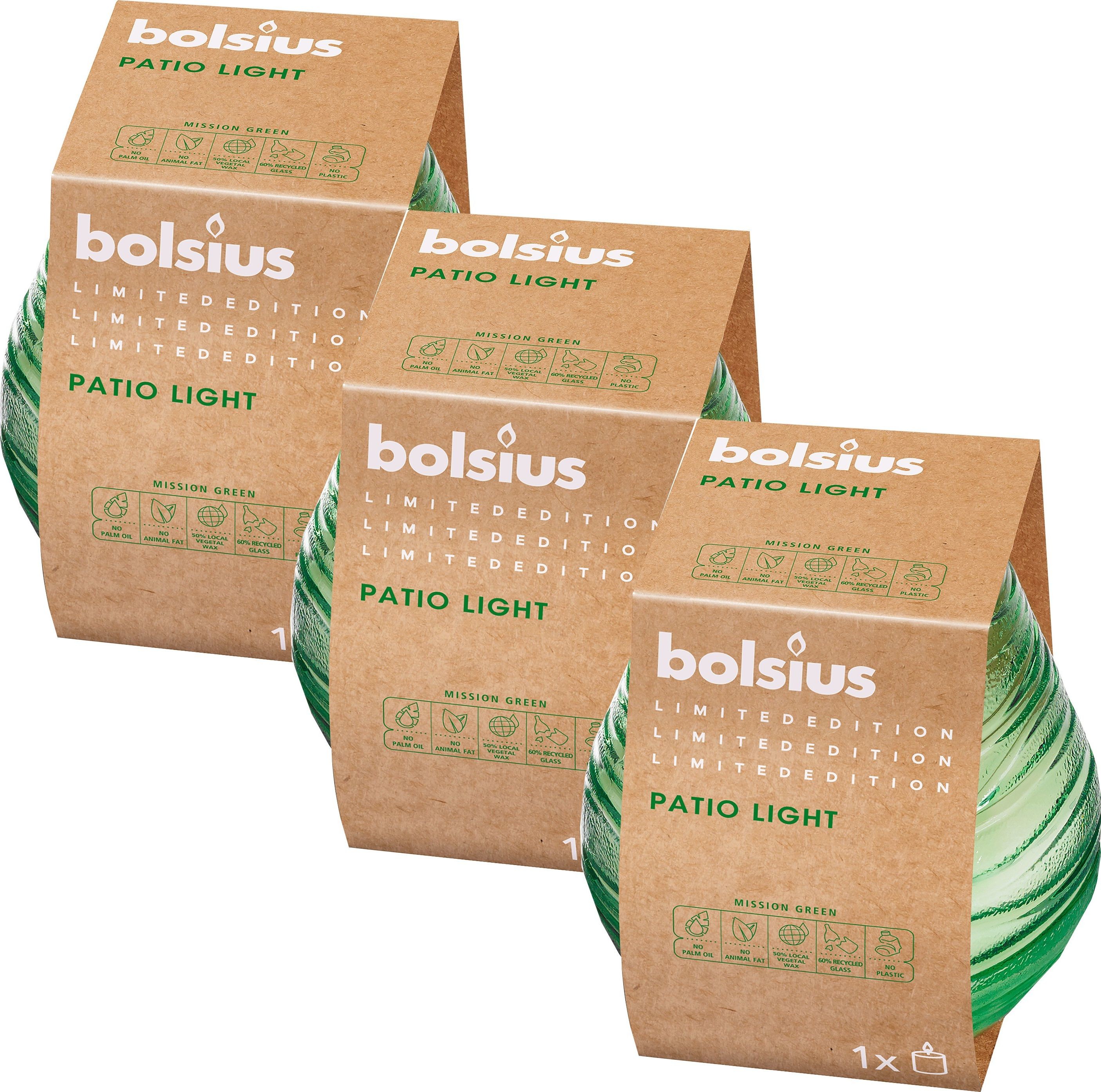 Bolsius Świeca ogrodowa w szkle Divine Earth Patiolight 40H 3szt WODA BOLSIUS2634