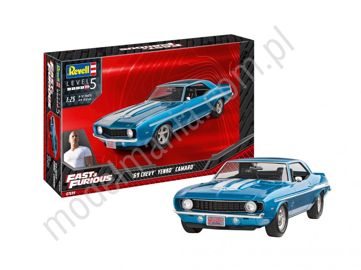 Revell Model Set Fast & Furious 1969 Chevy Camaro Yenko (z farbami) 67694