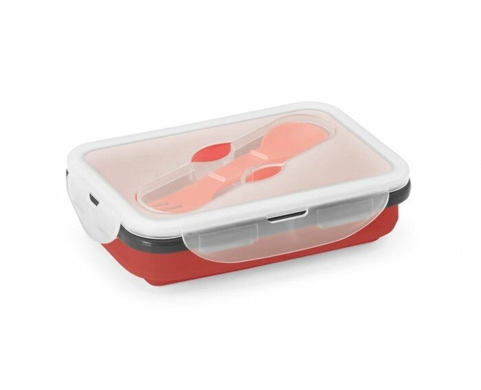 Termio Lunchbox z łyżko-widelcem hermetyczny SLICK 640 ml (czerwony) 740836