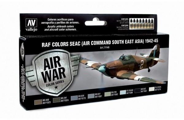 Vallejo Zestaw Air War 8 farb - Seac (Air Command South East Asia) 1942-45 Vallejo 71146