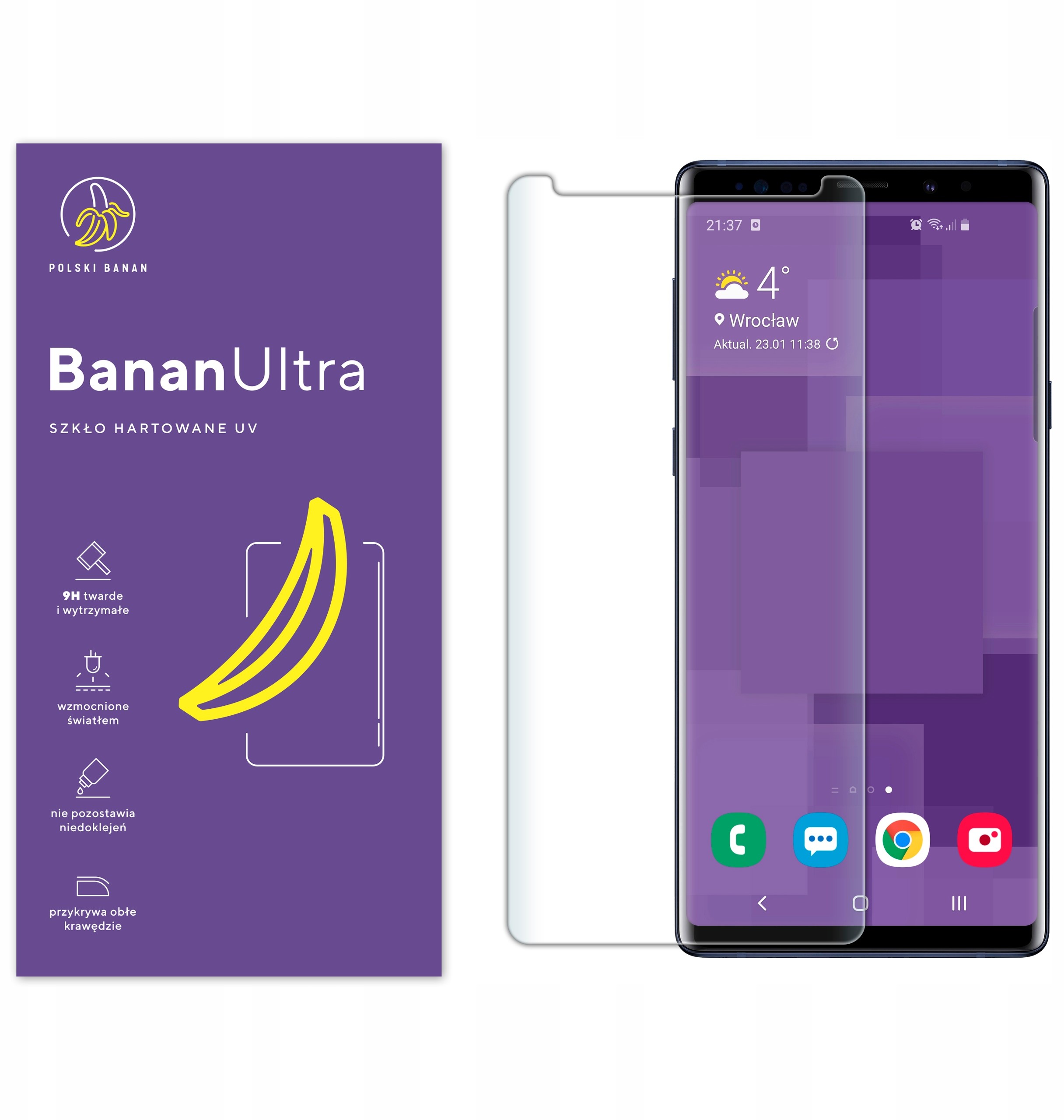 Samsung Szkło Hartowane Uv Polski Banan do Note 9
