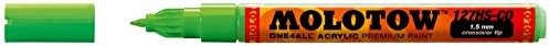 Molotow mołotow mo127432 one4all 127 HS-CO # 219 pióro do oznaczania, neonowy zielony fluorescencyjny, 6er opakowanie MO127432