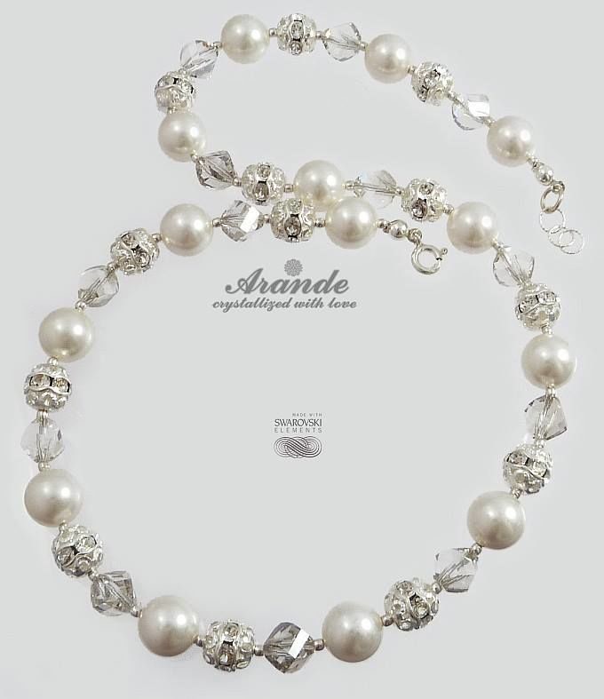 Swarovski Arande Piękny oryginalny Naszyjnik HELIX WHITE SREBRO 702035