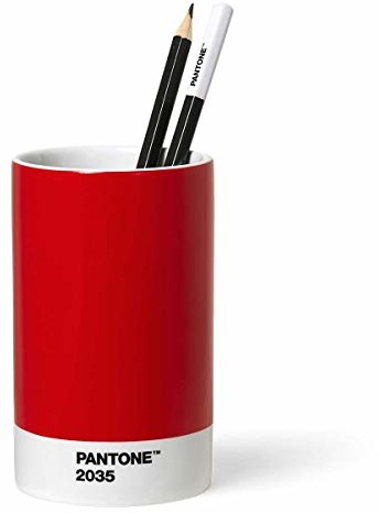 Pantone Pantone organizer biurkowy na długopisy, porcelana, czerwony 2035, czerwony 101492035