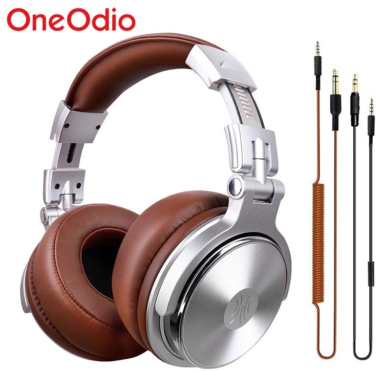 OneOdio profesjonalne Studio DJ słuchawki z mikrofonem na ucho przewodowe monitory HiFi słuchawki