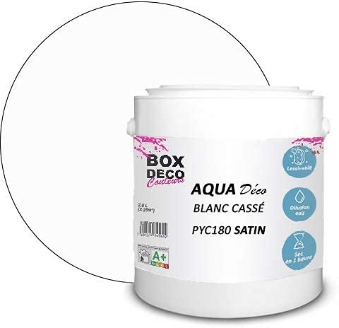 BOX DECO COULEURS Farba akrylowa o wyglądzie satyny Aqua Deco - 2,5 l / 25m, biała JO-LG75-EEP3