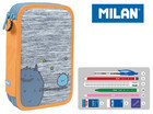 MILAN Piórnik 2-poziomowy z wyposażeniem MIMO pomarańcz