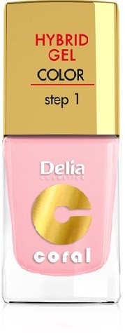 Delia Cosmetics Cosmetics, Coral Hybrid Gel, lakier do paznokci nr 04 róż pastelowy, 11 ml