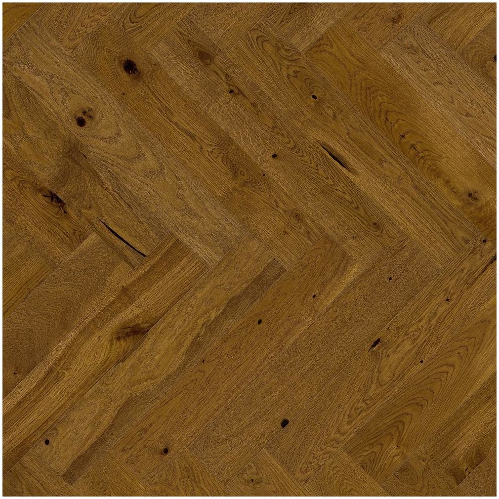 Barlinek ADVANCE Deska trójwarstwowa jodełka klasyczna dąb 1-lamelowa lakier cognac 14 mm