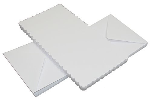 Crafts UK 50 składane kartki i koperty, białe, 5 X 5-inch-P 385 836