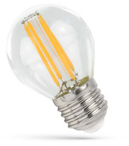 Spectrum LED KULKA E27 230V 4W COG WW CLEAR WOJ14072