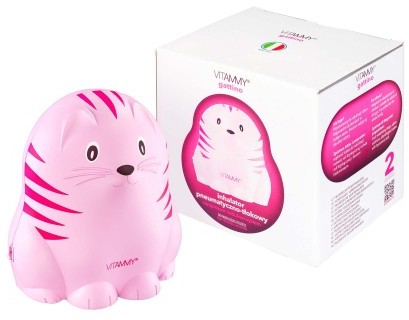 VITAMMY GATTINO A1503 Pink Inhalator dla dzieci w wesołym kształcie kotka TOW017141