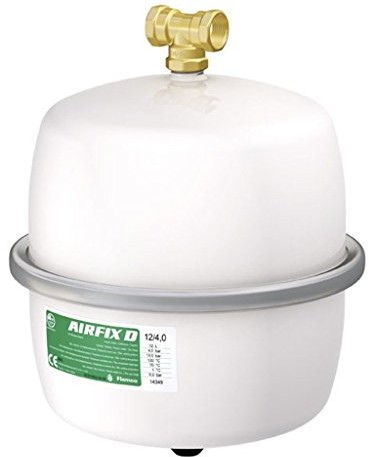 Flamco flamco-wemefa zbiornika buforowego airfix D 12 L, 4 Bar, przeznaczony do instalacji wody użytkowej, biały, 14349