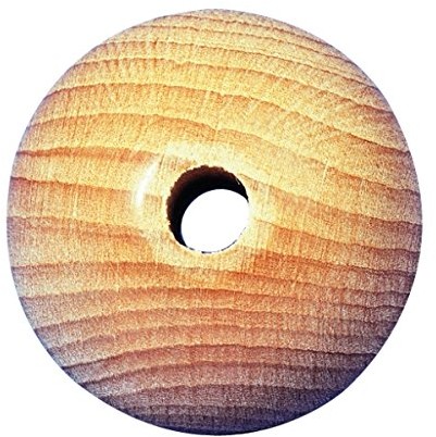 Rayher 6250700 kule z surowego drewna, przewiercone, świetna otworu 20 MM,  4 MM, SB-Btl 10szt., 20 MM , otwór 4 MM 62-507-00