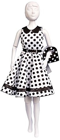 Vervaco vervaco Peggy Dots, dzięki czemu lalka Outfit, tym samym zestaw sukienka wielokolorowa PN-0164661