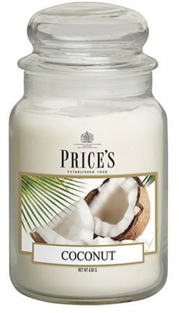 Price's Candles Prices Candles Świeca w szklanym słoju Kokos 630 g