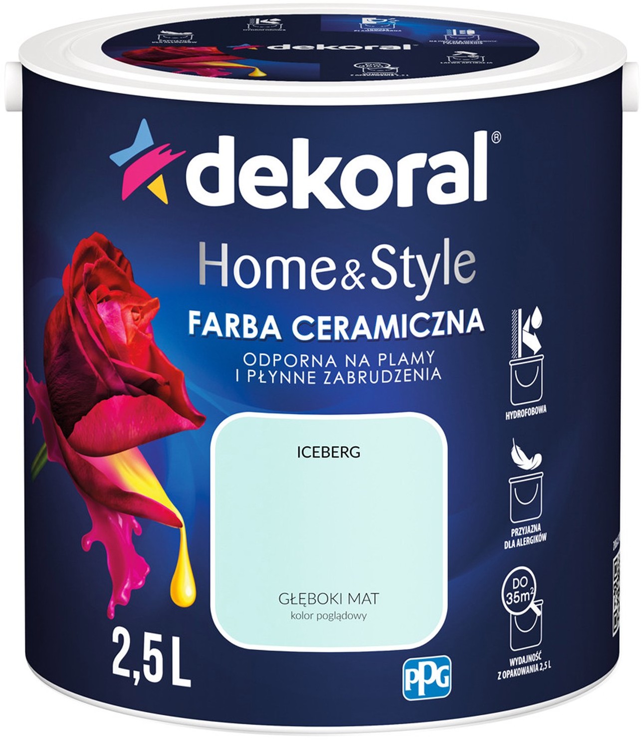 Фото - Фарба / емаль Farba ceramiczna Home&Style Iceberg 2,5 l Dekoral