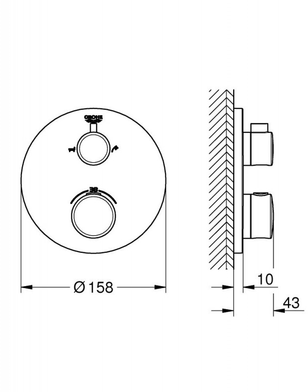 Grohe Grohtherm wannowo-prysznicowa chrom 24077000