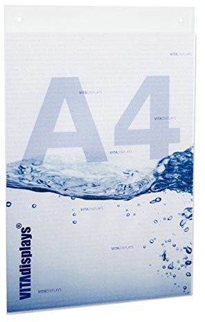 VITAdisplays VITAdisplays uchwyt na plakat DIN A4 reklamowy, szkło akrylowe, przezroczysty (NE-380H) NE-380H