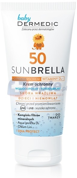 Biogened Dermedic Sunbrella Baby SPF50 krem ochronny z prekursorem witaminy D3 50g