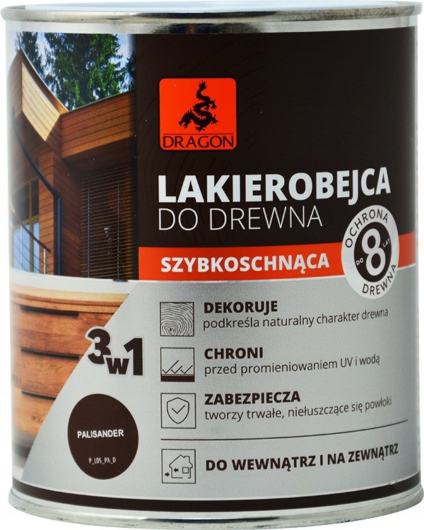 Dragon Lakierobejca do drewna 700ml Palisander