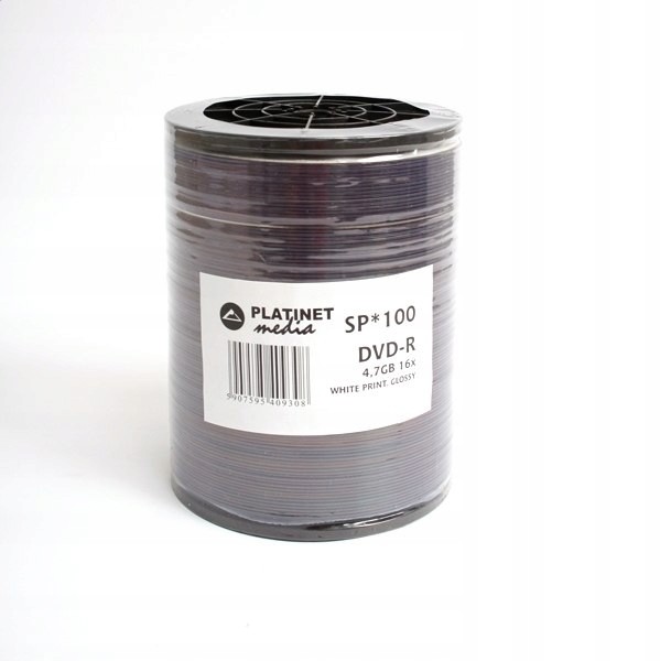 Platinet Dvd-r 4,7GB 16X White Ink. Glossy Printab