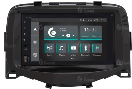 Jf Sound car audio system Custom Fit Radio samochodowe dla Toyota Aygo Android GPS Bluetooth WiFi USB Full HD Touchscreen Display 6.2