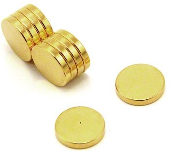 first4magnetsTM first4magnets  f656s-10 Gold Plated  dołki na North Face na magnes, opakowanie z 10, metalowa, srebrna, o średnicy 12 MM X 2 MM grubości, 25 x 10 x 3 cm F656S-10