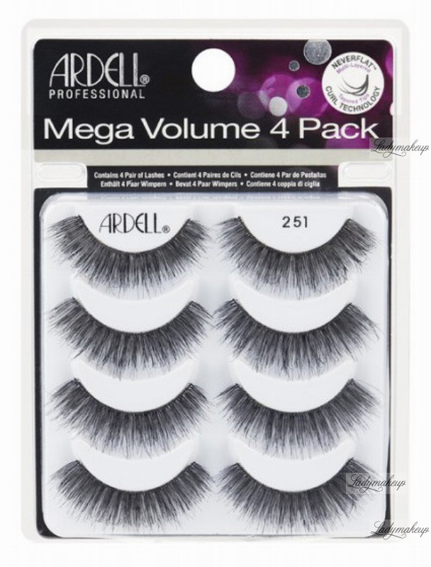 Ardell Mega Volume - 4 Pack - Zestaw 4 par rzęs na pasku