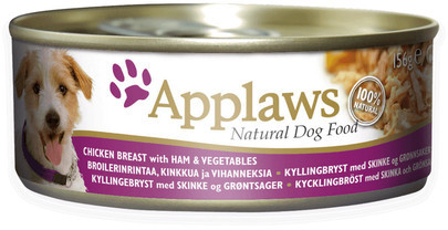 Applaws Dog Tin Chicken Breast with Ham & Vegetables 12x(6x156g) mokra karma dla psa Pierś z kurczaka szynka i warzywa