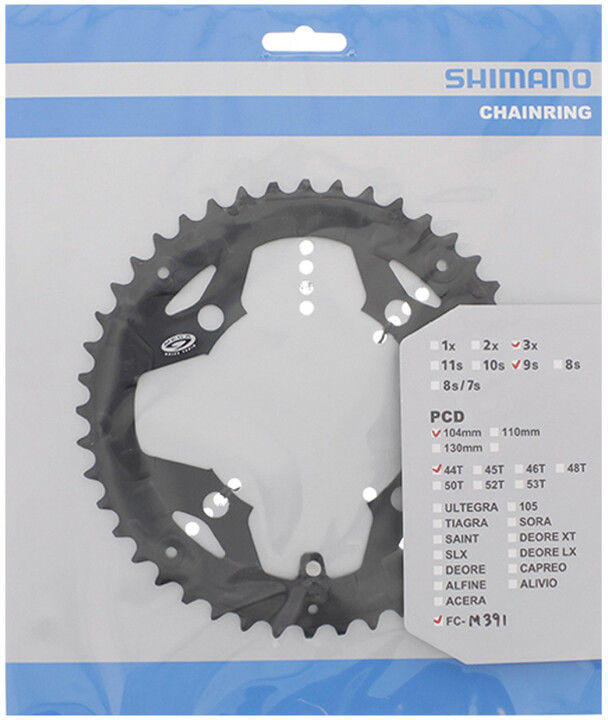 Shimano Shimano Acera FC-M391 Zębatka rowerowa, black 48T 2020 Zębatki przednie Y-1ME98060