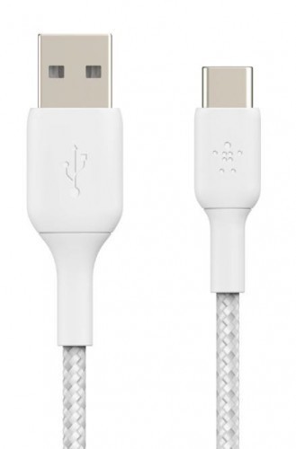 Belkin Kabel Boost Charge Braided USB-C do USB-A 3m, biały 745883788613
