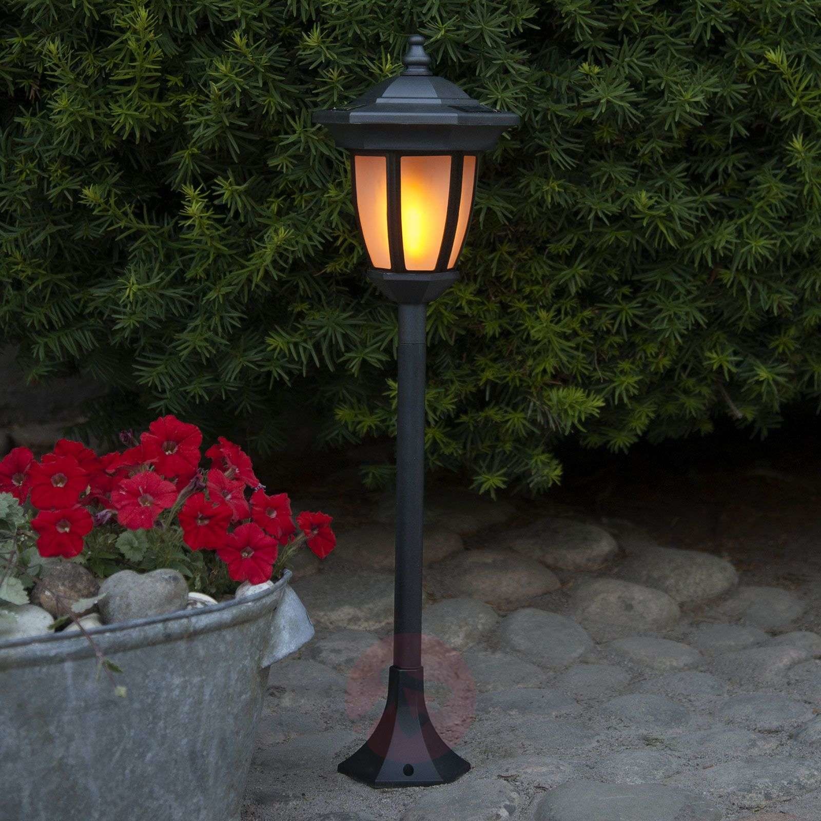 Best Season Lampa solarna LED Flame, 4 w 1, czarna