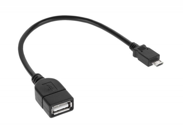 Cabletech KPO2907 Kabel USB gniazdo A - wtyk micro USB 20cm AP_11224