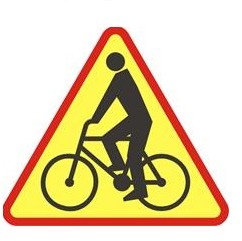 Znak ostrzegawczy A-24 Rowerzyści